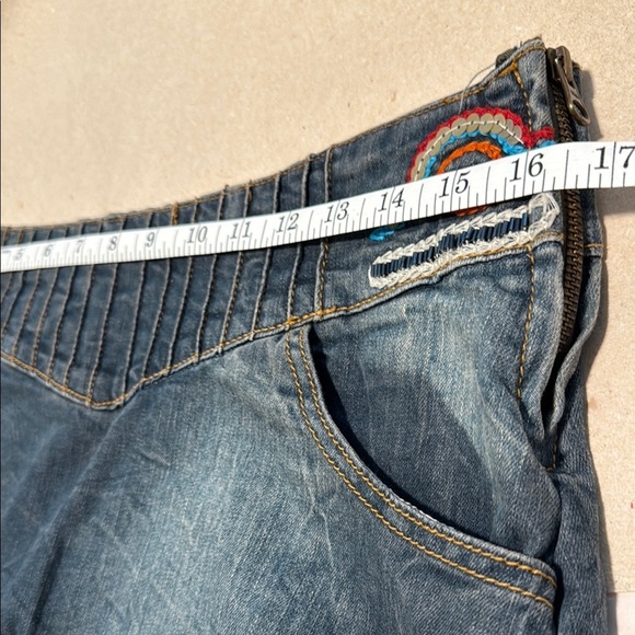 Dark Blue Denim Mini Skirt - Picture 9 of 10